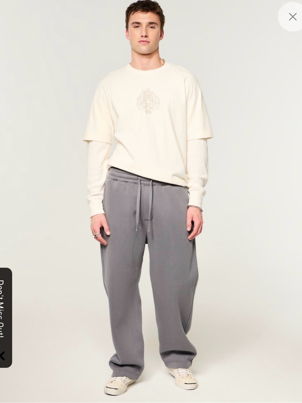 NWT. Hollister Men's Relaxed Gray Drawstring Sweatpants